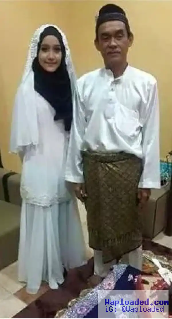 See The Happy Face Of This 18-Year Old Girl As She Marries A 62-yr Old Man